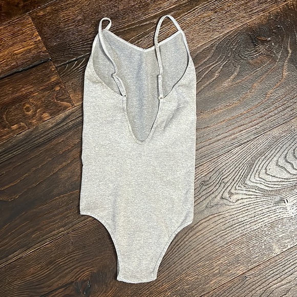 FREE SHIPPING Free People Intimately Seamless Bodysuit Low Back Heather Gray - Picture 7 of 10
